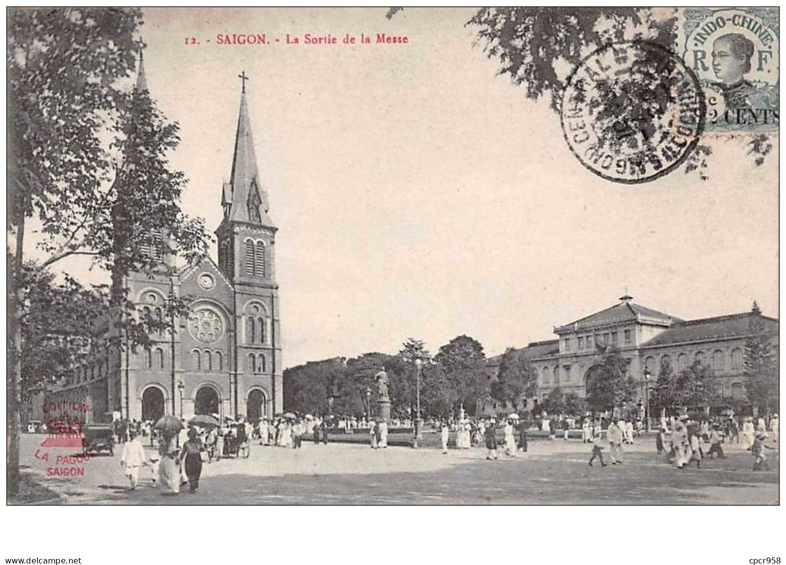 Viet-nam . N°47432 . Saigon .la Sortie De La Messe . Belle Affranchissement - Vietnam