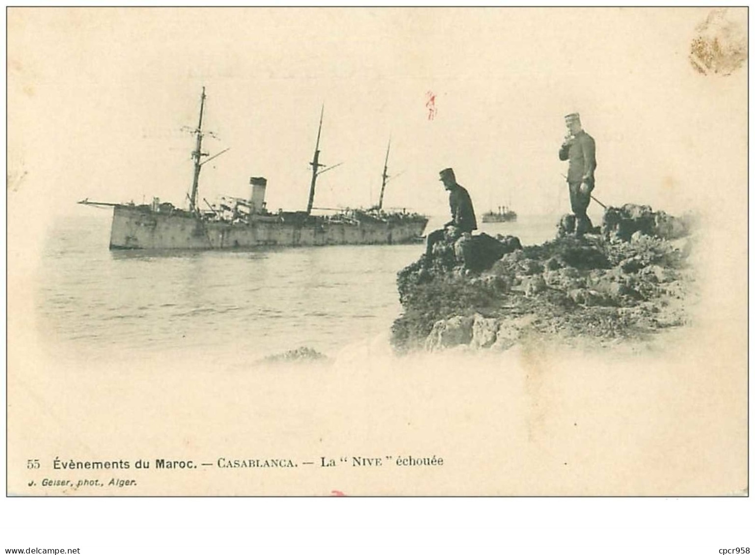 Maroc. N°37132.la Nive Echoue.bateau.militaire - Casablanca