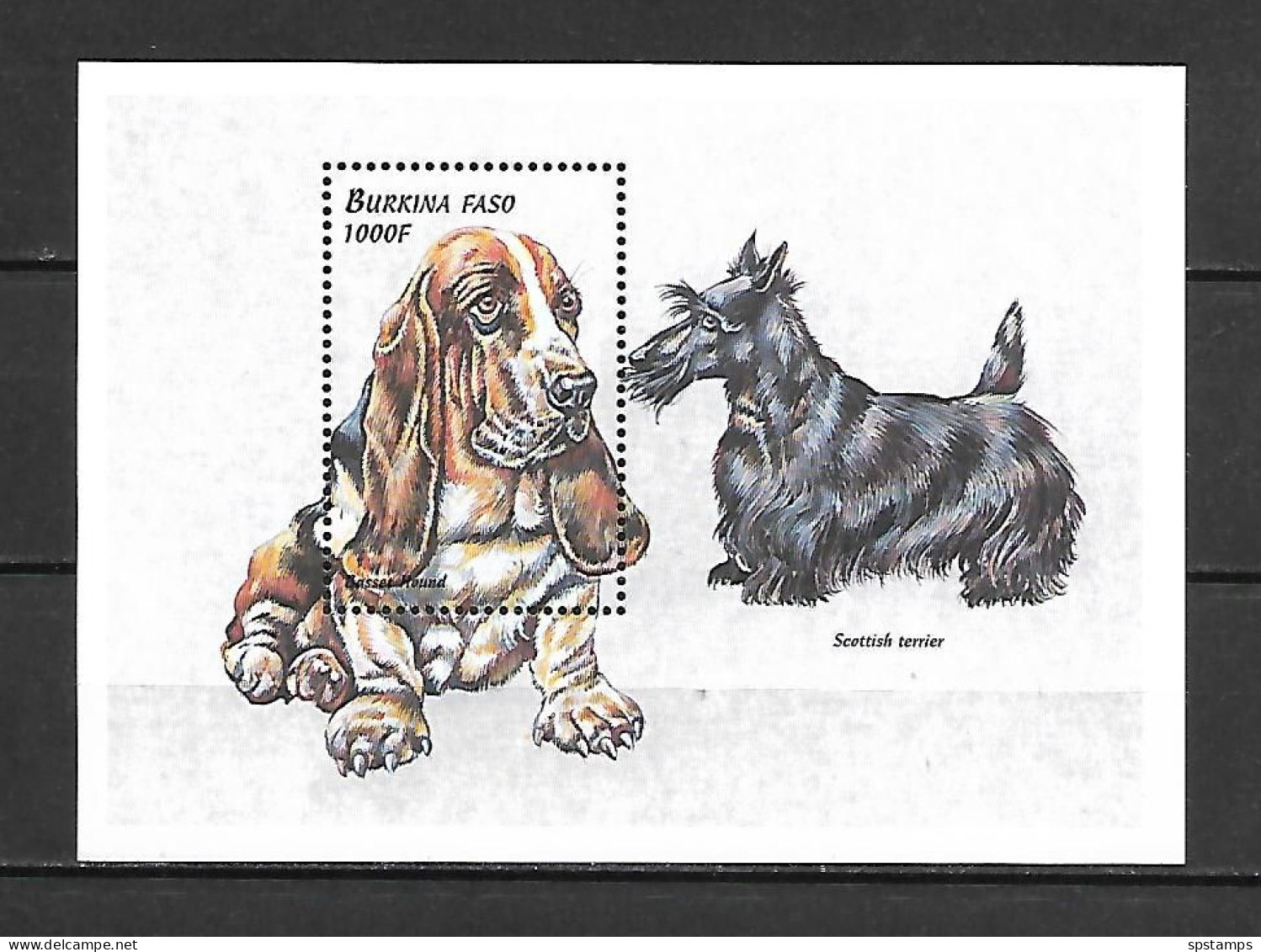 Burkina Faso 1999 Animals - Dogs MS MNH - Hunde