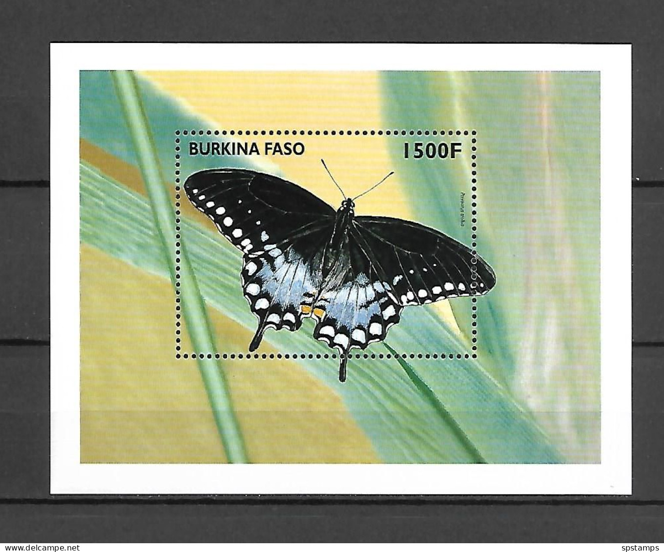 Burkina Faso 1998 Insects - Butterflies And Moths MS #3 MNH - Schmetterlinge