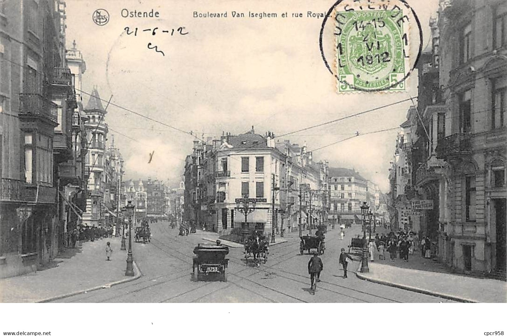 Belgique - N°67481 - OSTENDE - Boulevard Van Iseghem Et Rue Royal - Oostende