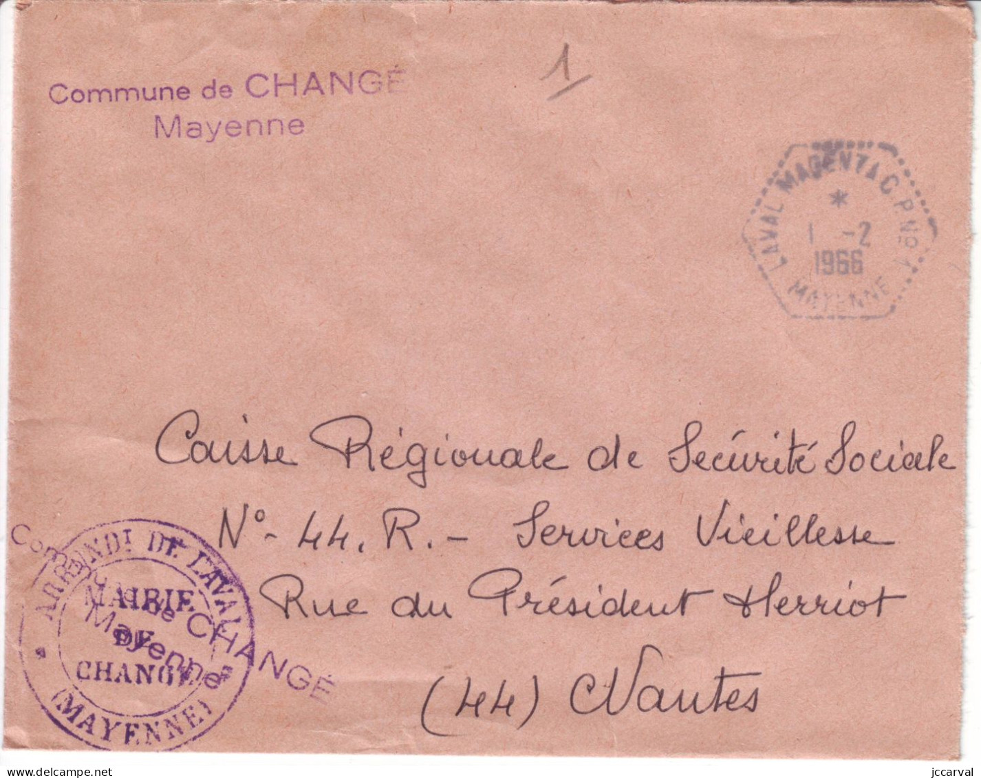 Mayenne Réseau Automobile Rural - Laval Magenta CP N°1 - Type F7 - Changé - Manual Postmarks