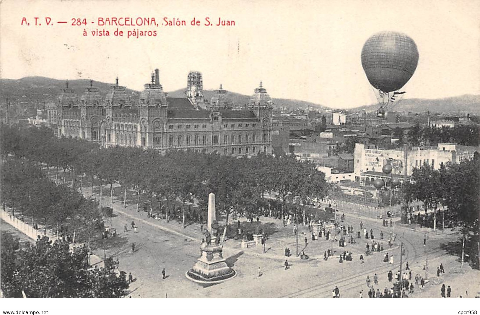 Espagne - N°65166 - BARCELONA - Salon De S.Juan A Vista De Pajaros - Ballon - Barcelona