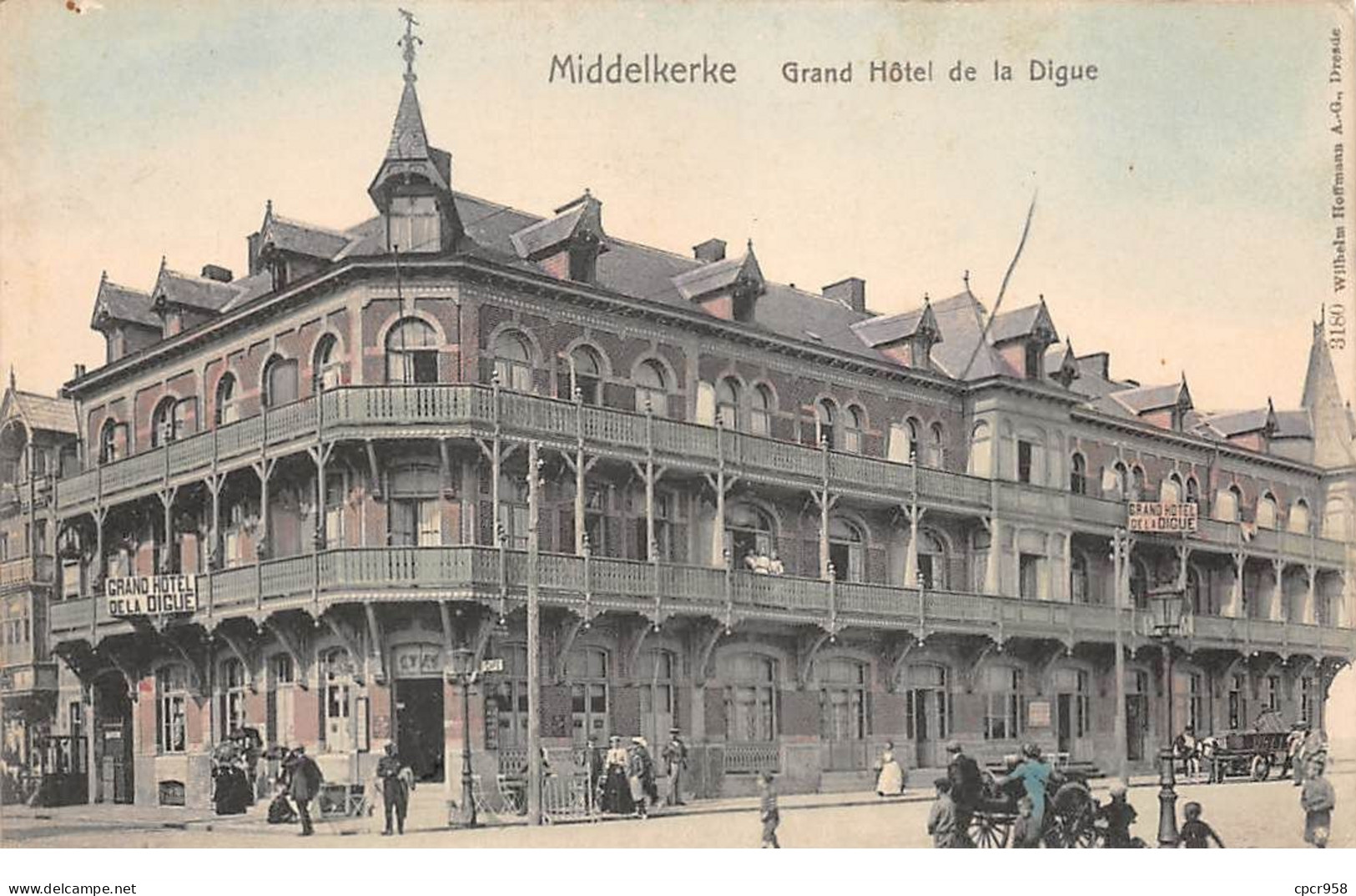 Belgique - N°76013 - MIDDELKERKE - Grand Hôtel De La Digue - Voiture à Chien - Middelkerke