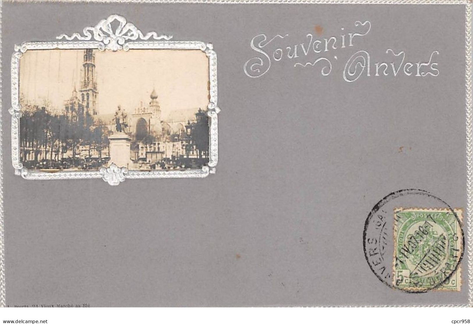 Belgique - N°76006 - Souvenir D'ANVERS - Carte Gaufrée - Other & Unclassified