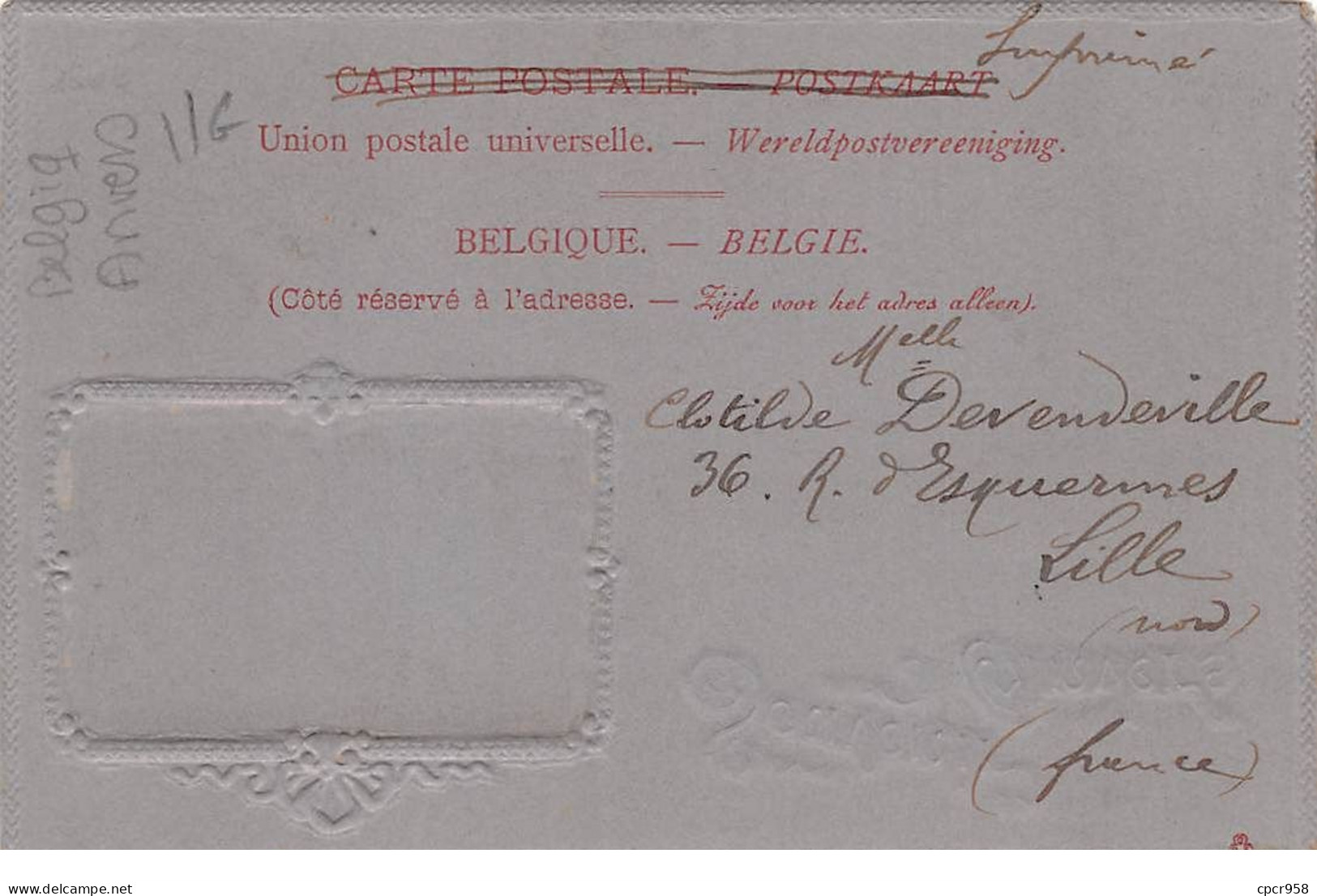Belgique - N°76006 - Souvenir D'ANVERS - Carte Gaufrée - Other & Unclassified