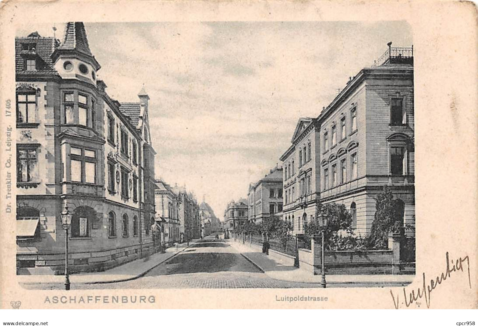 Allemagne - N°76023 - ASCHAFFENBURG - Luitpoldstrasse - Carte Pliée, Vendue En L'état - Aschaffenburg