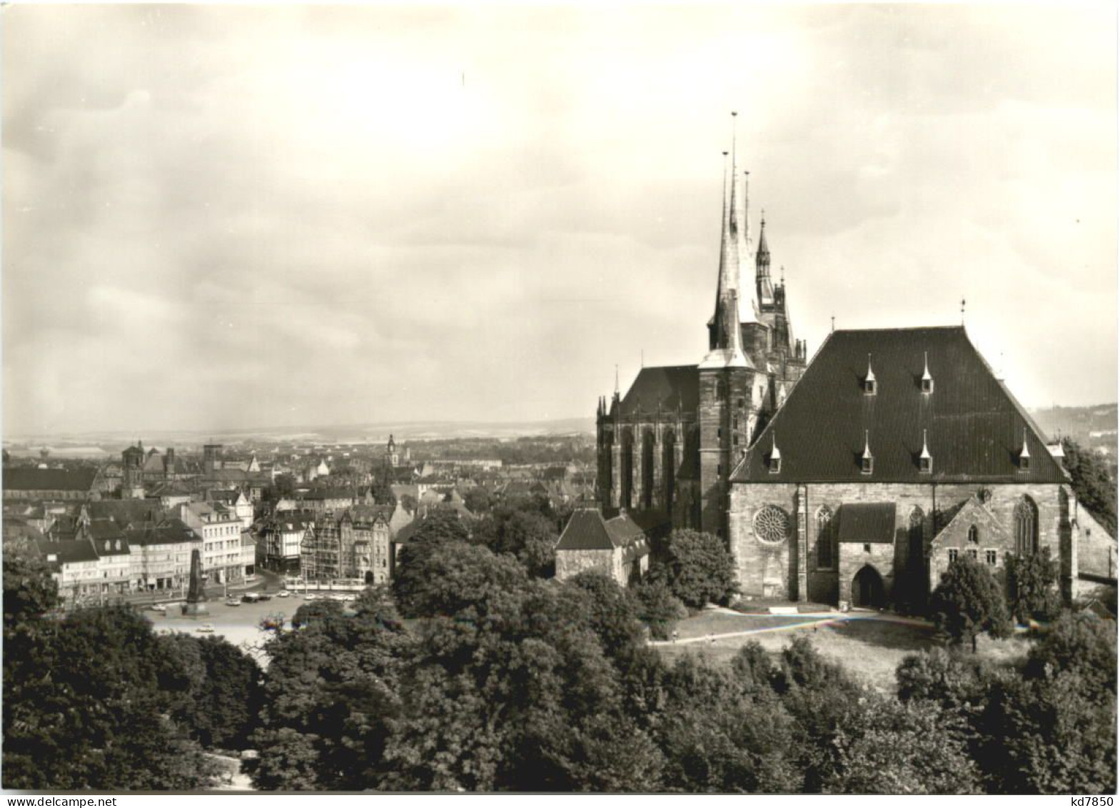 Erfurt, Blick Vom Petersberg Auf Dom Und Severikirche - Erfurt
