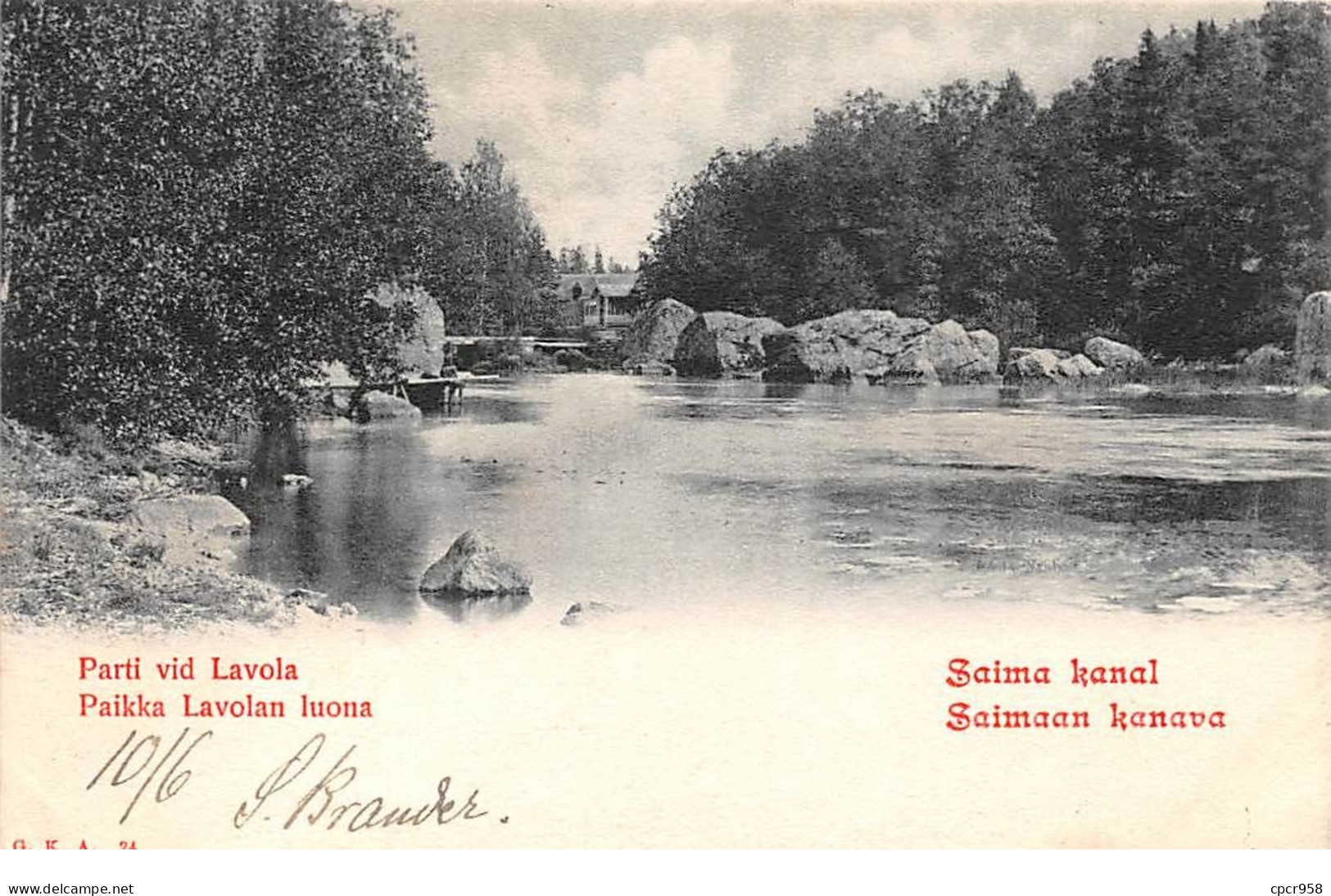 Finlande - N°73779 - Parti Vid Lavola - Salma Kanal - Timbre Russe - Finland