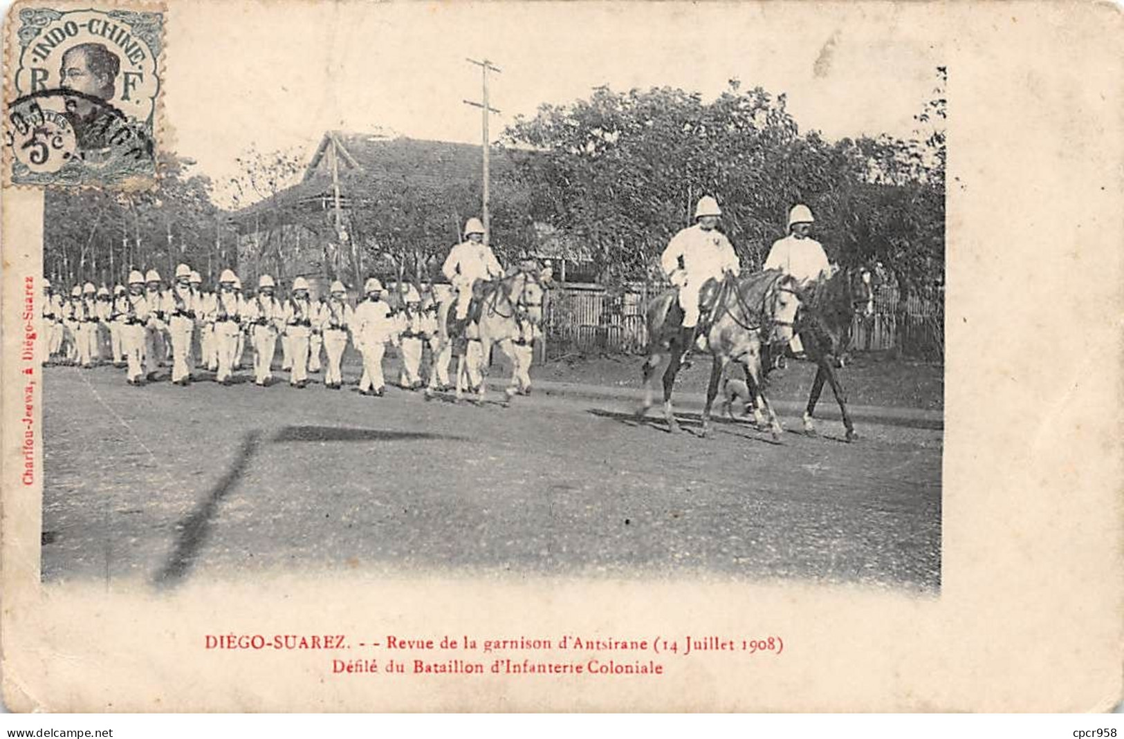 Madagascar - N°72299 - DIEGO-SUAREZ - Revue De La Garnison D'Antsirane - Défilé Du Bataillon D'Infanterie Coloniale - Madagascar