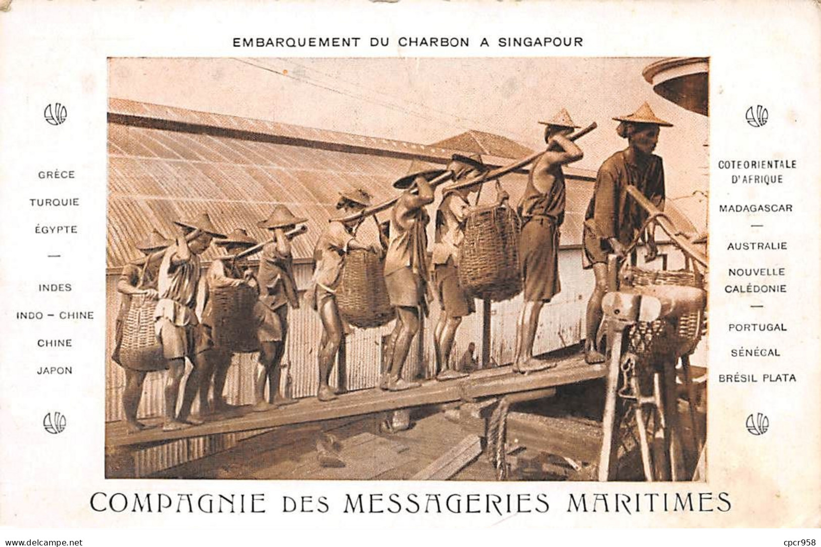 Singapour - N°72227 - Compagnie Des Messageries Maritimes - Embarquement Du Charbon à Singapour - Singapore