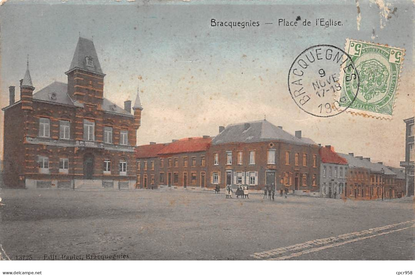 Belgique - N°70994 - LA LOUVIERE - BRACQUEGNIES - Place De L'Eglise - La Louviere