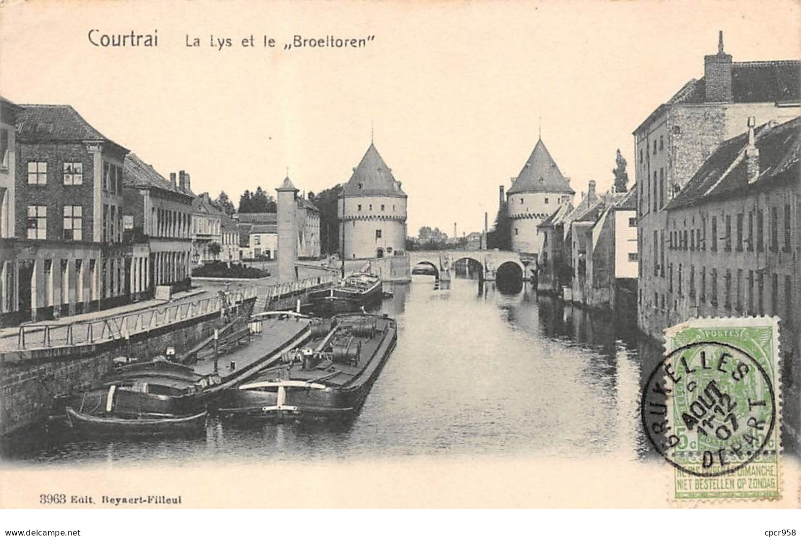 Belgique - N°70970 - KORTRIJK - COURTRAI - Le Lys Et Le Broeltoren - Kortrijk