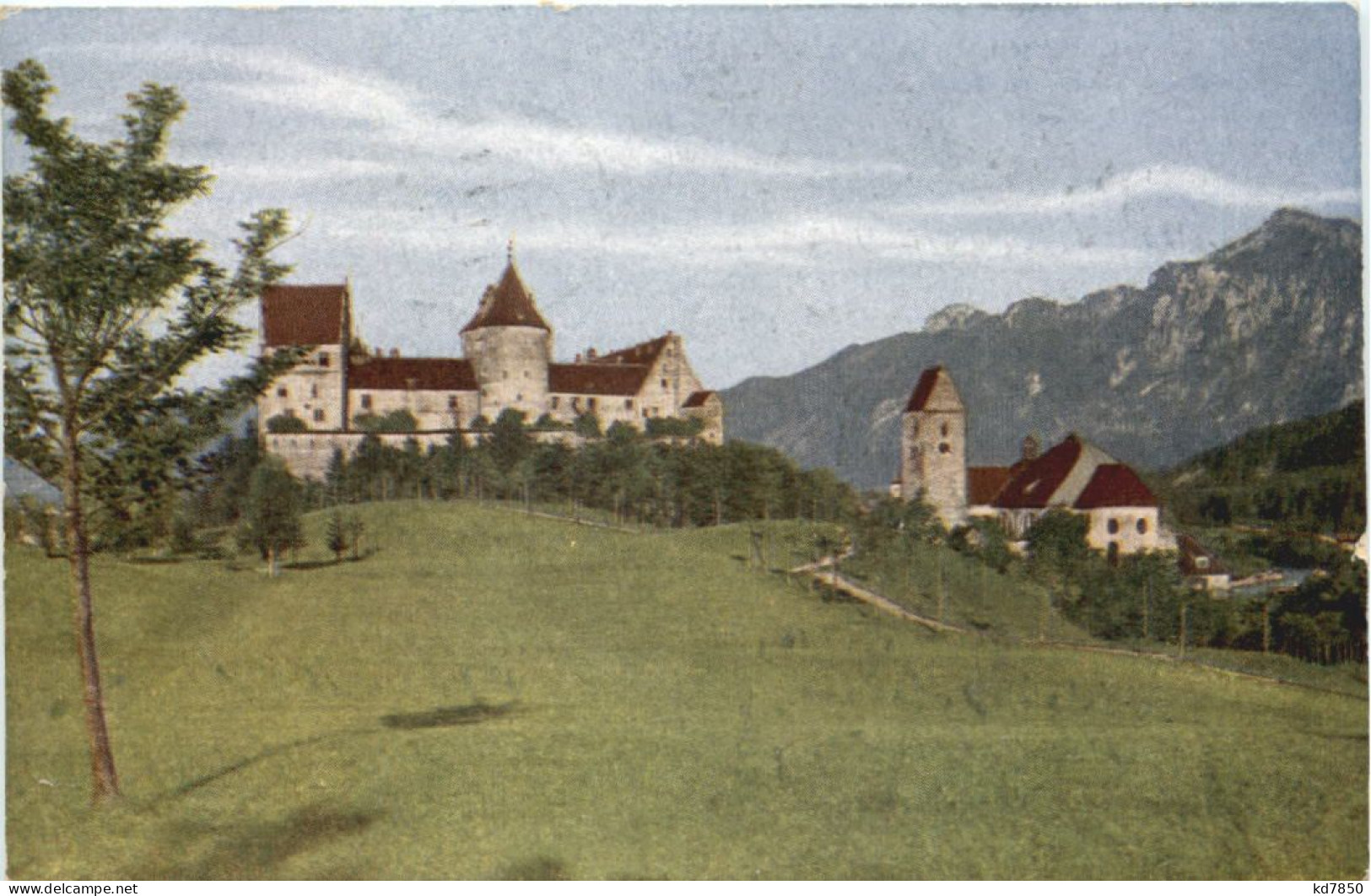 Füssen, Schloss, Mit Baumgarten - Fuessen