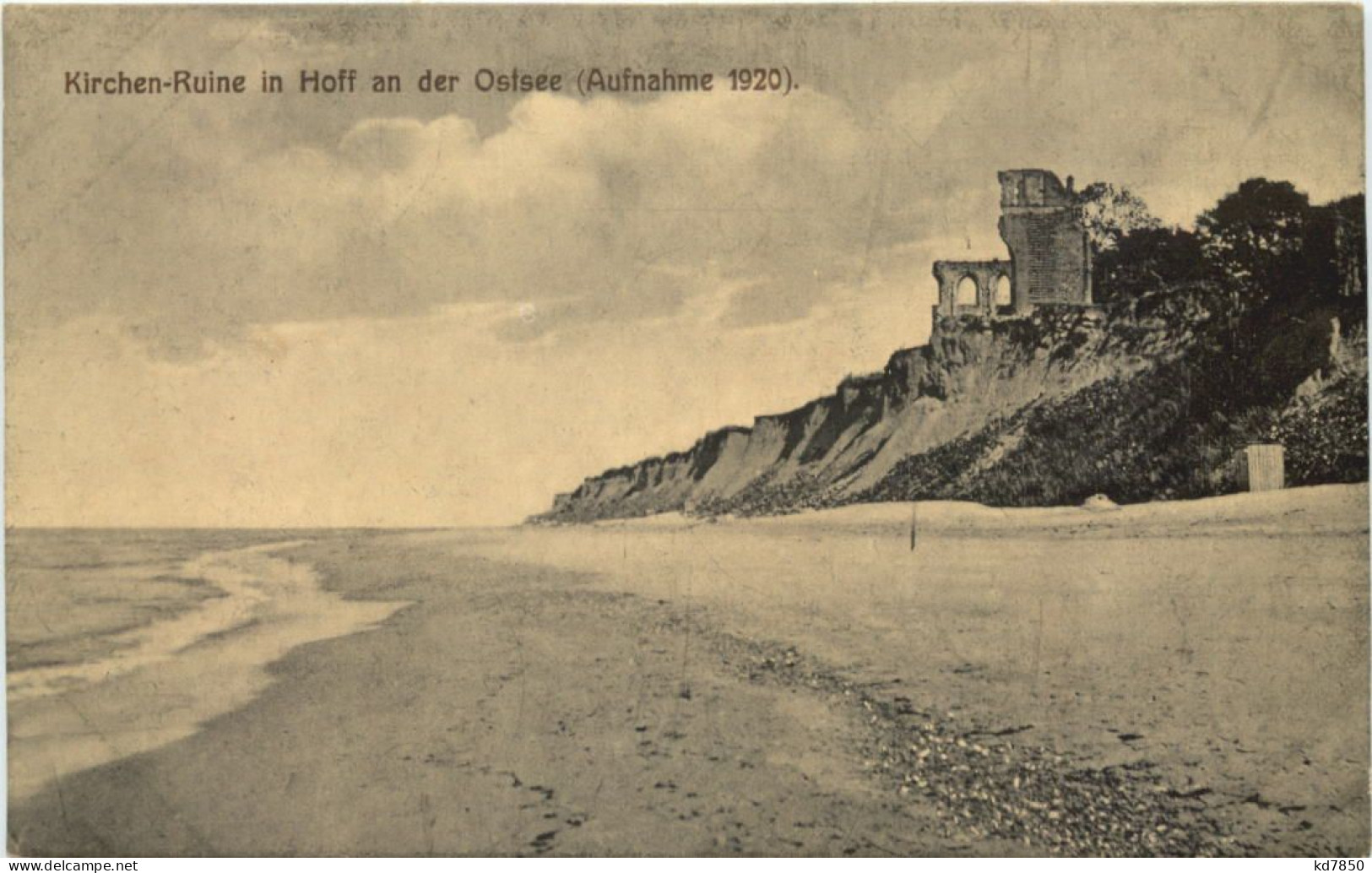 Kirchen-Ruine In Hoff An Der Ostsee 1920 - Pommern