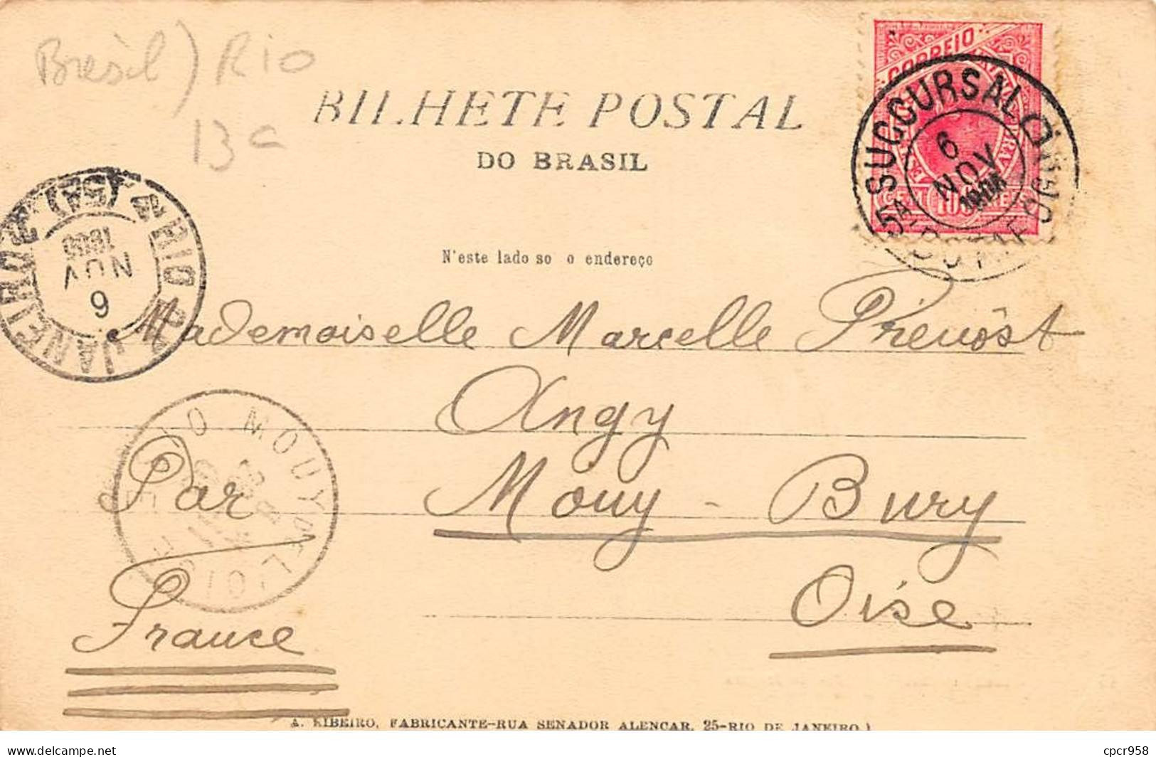 Brésil - N°79909 - RIO DE JANEIRO - Museo Nacional - Carte Avec Un Bel Affranchissement - Rio De Janeiro