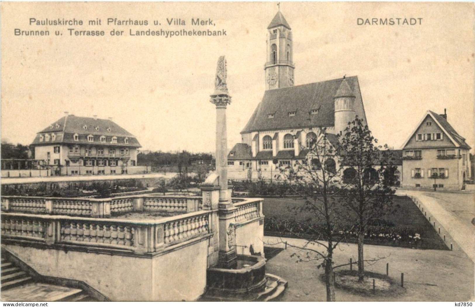 Darmstadt, Pauluskirche Mit Pfarrhaus - Darmstadt