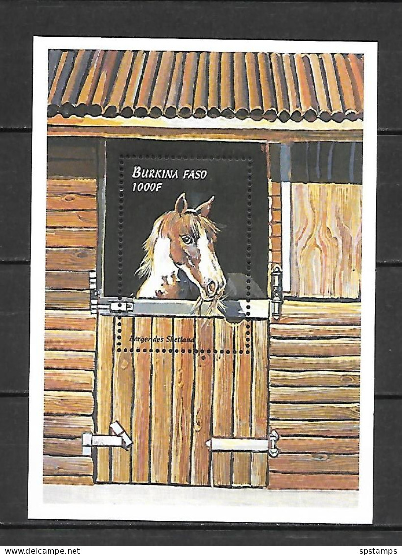 Burkina Faso 1999 Animals - Horses MS MNH - Horses