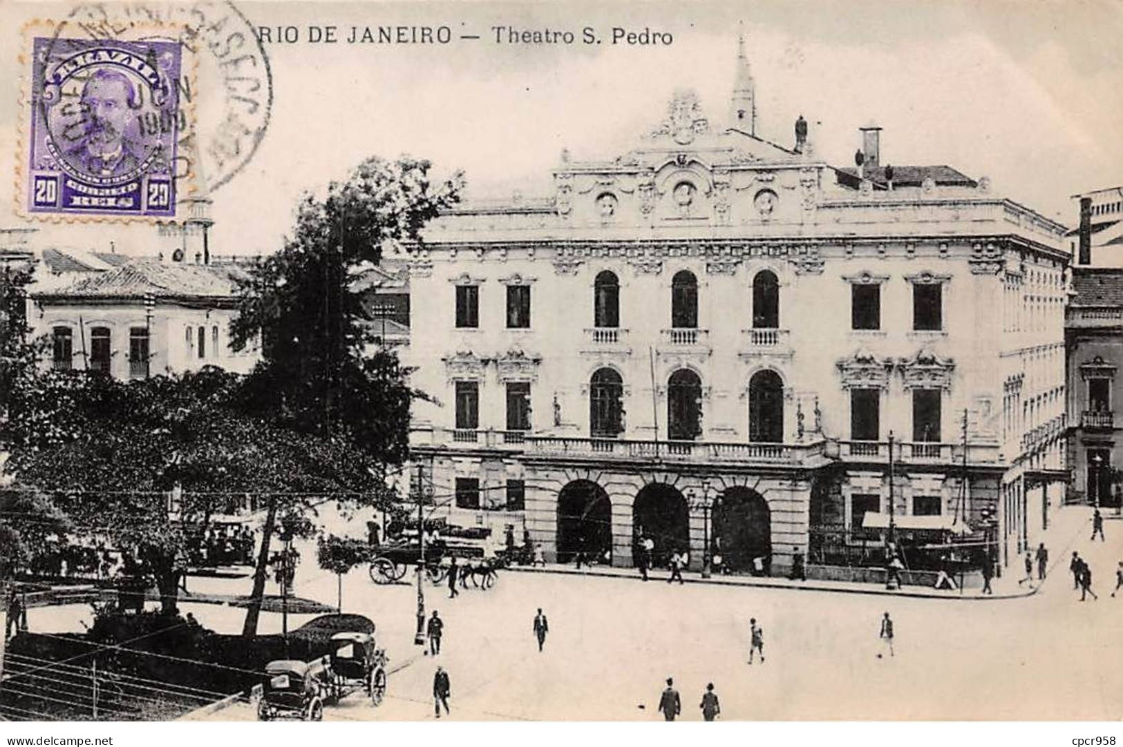 Brésil - N°79193 - RIO DE JANEIRO - Theatro S. Pedro - Carte Avec Un Bel Affranchissement - Rio De Janeiro