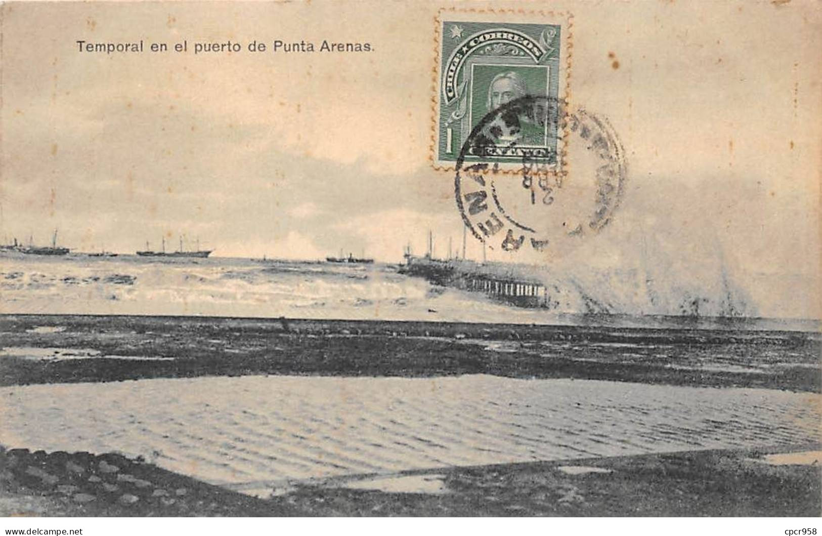 Chili - N°78944 - Temporal En El Puerto De PUNTA-ARENAS - Carte Avec Bel Affranchissement - Chile
