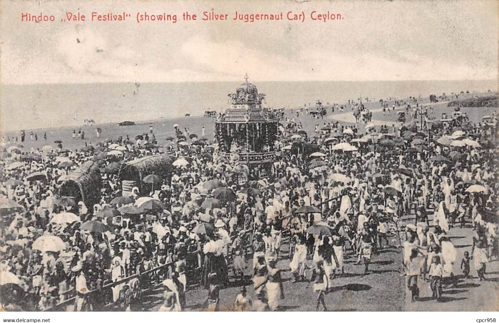 Sri Lanka - N°79381 - HINDOO - Vale Festival (Showing The Silver Juggernaut Car) Ceylon - Sri Lanka (Ceylon)