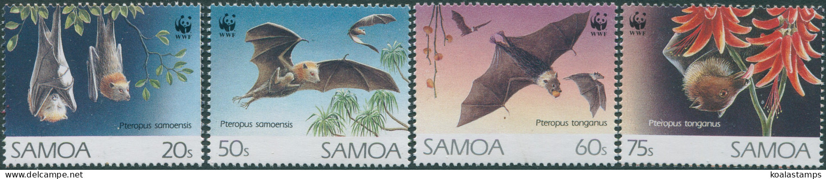 Samoa 1993 SG898-901 WWF Flying Foxes Set MNH - Samoa