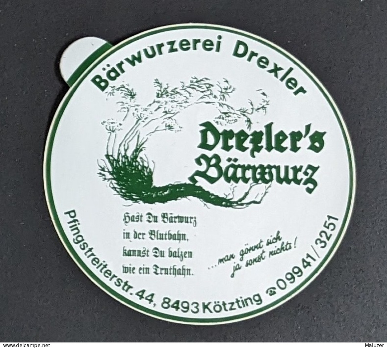 AUTOCOLLANT BARWURZEREI DEXLER - BARWURZ - KÖTZTING - ALLEMAGNE DEUTSCHLAND GERMANY - BAR CAFÉ - Adesivi