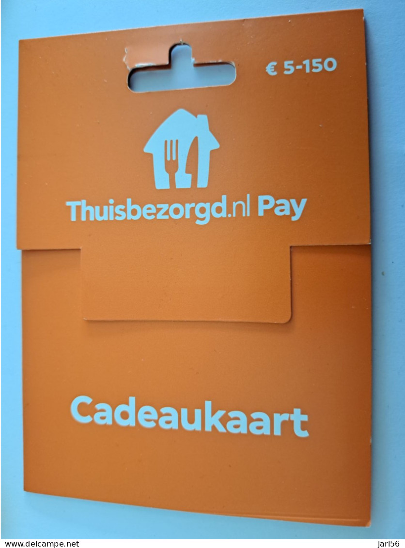 CADEAU   GIFT CARD  / THUISBEZORGD  -CARD  / CARD ON BLISTER - /  CARD   / NOT LOADED MINT CARD ** 16687** - Cartes Cadeaux