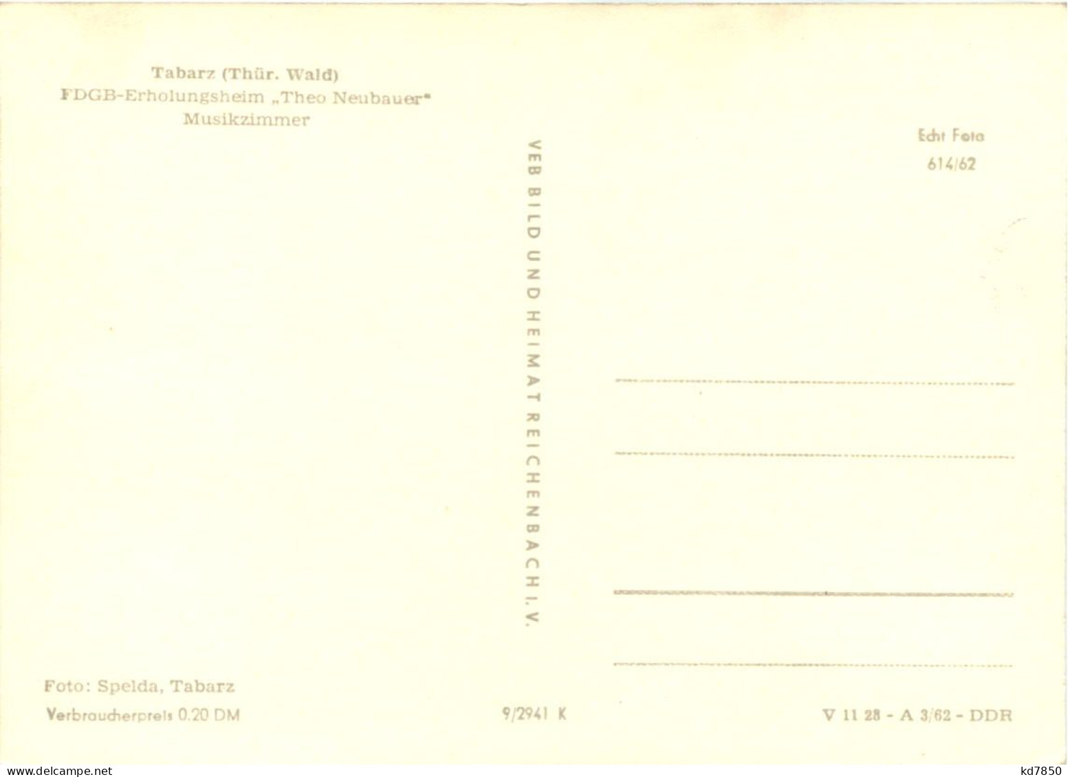 Tabarz, Erholungsheim Theo Neubauer, Musikzimmer - Tabarz