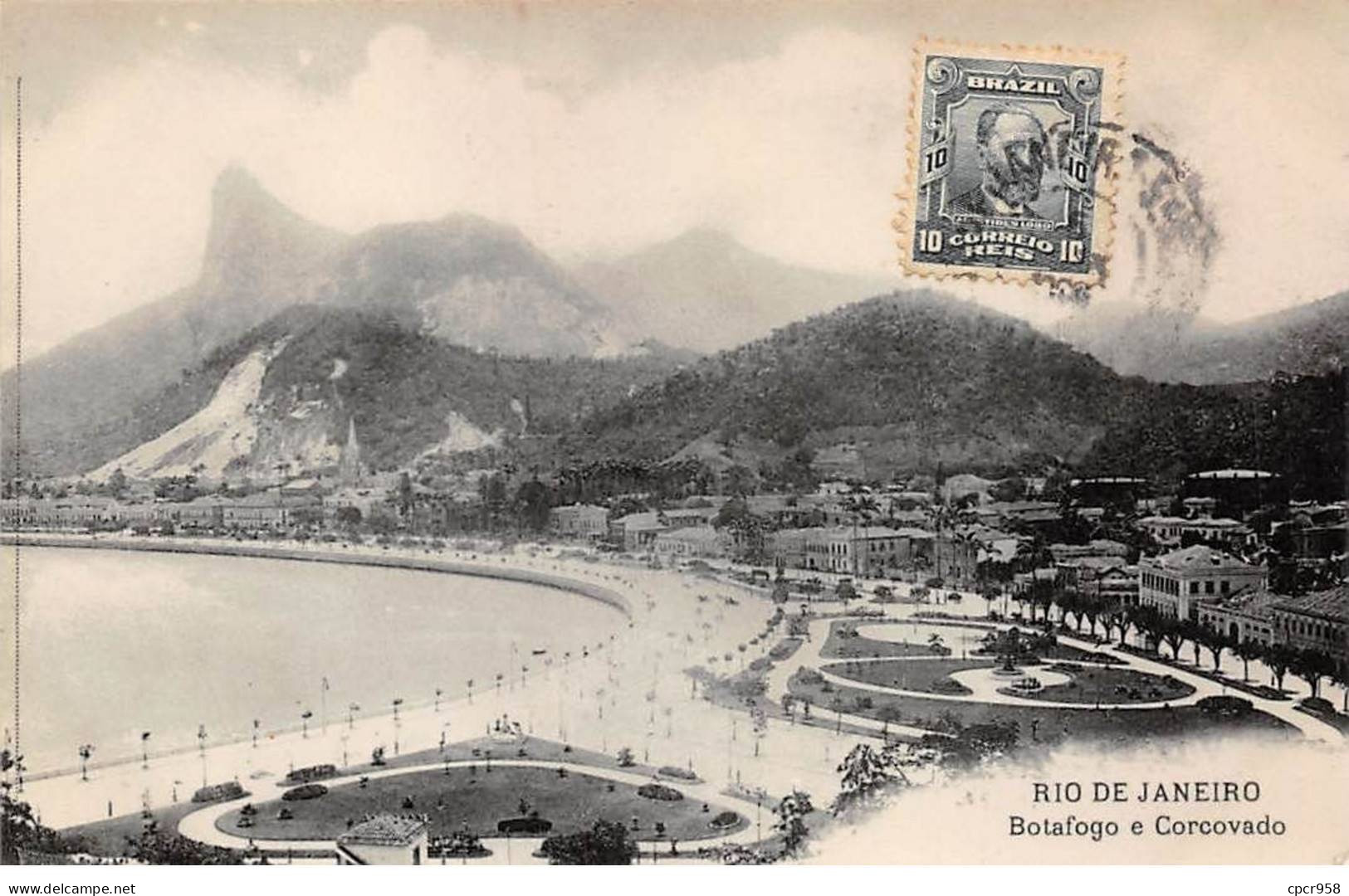 Brésil - N°79186 - RIO DE JANEIRO - Botafogo E Corcovado - Carte Avec Un Bel Affranchissement - Rio De Janeiro