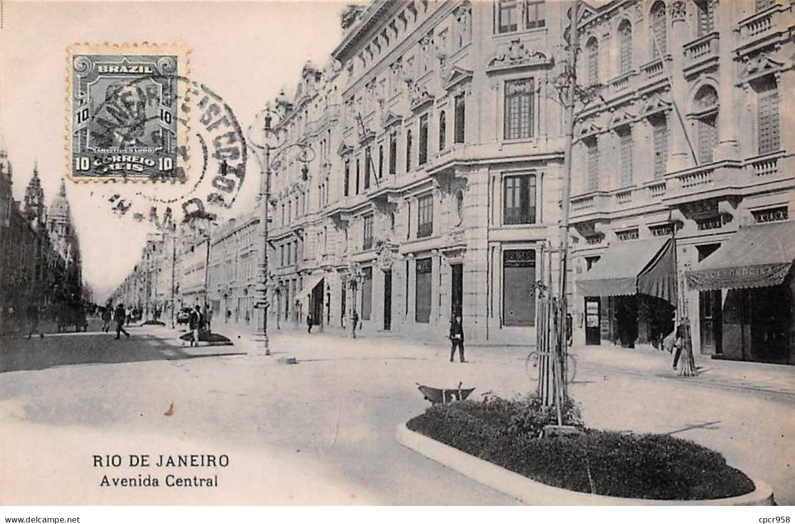 Brésil - N°79185 - RIO DE JANEIRO - Avenida Central - Carte Avec Un Bel Affranchissement - Rio De Janeiro