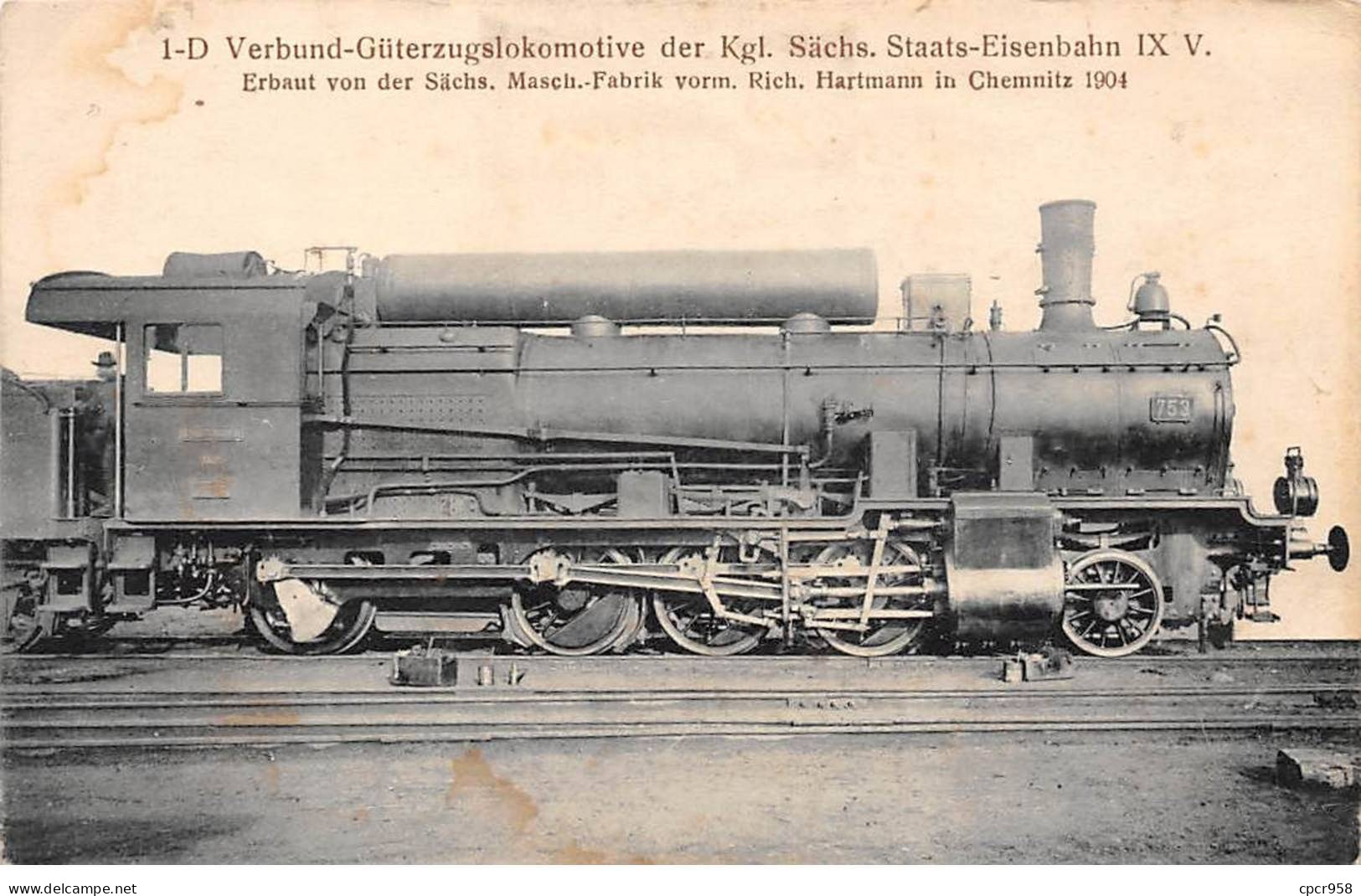 ALLEMAGNE - SAN29037 - Train - Locomotive - Gare - 1 D Verbund Güterzugslokomotive Der Kgl Sächs - Other & Unclassified