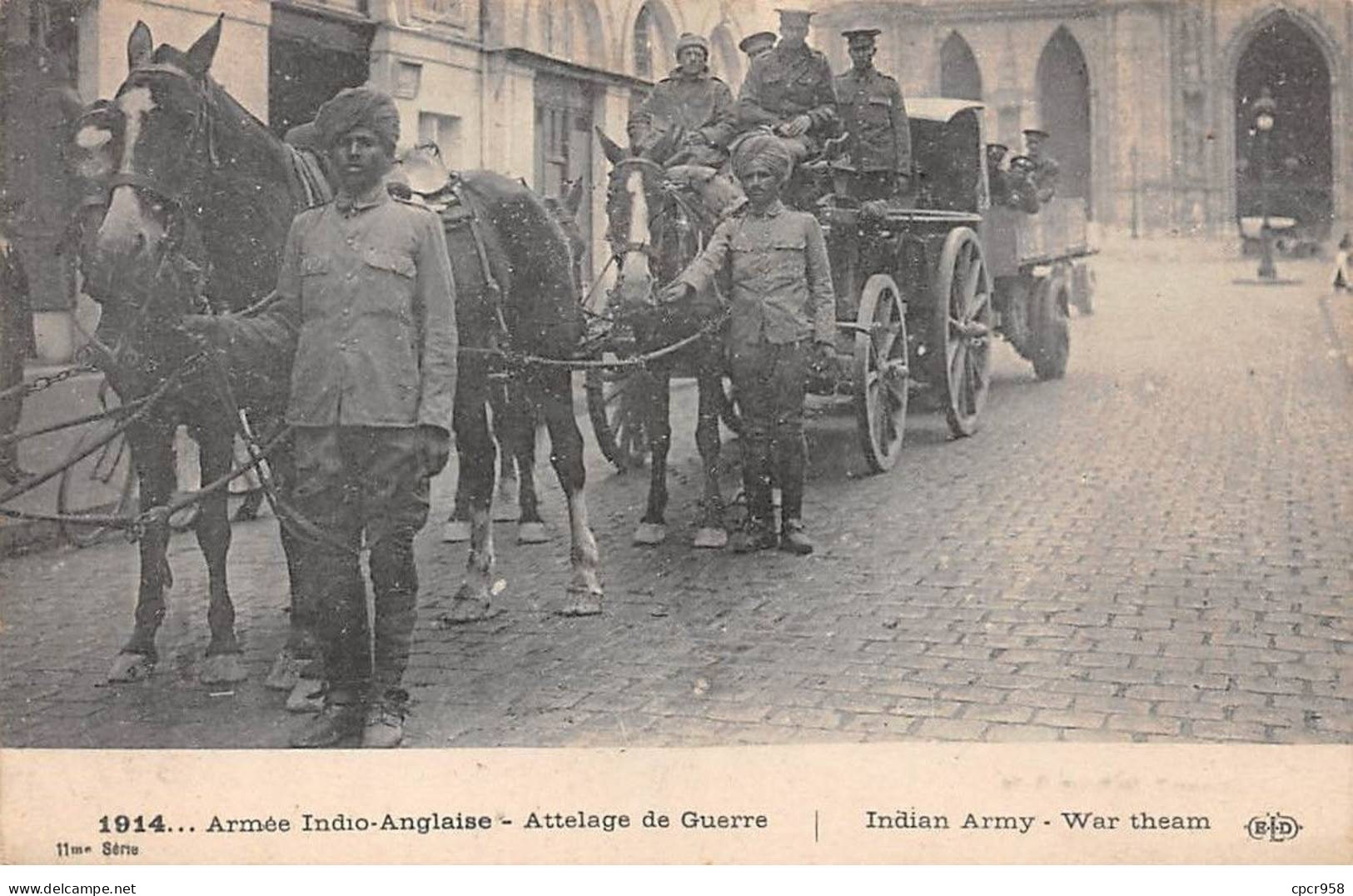 INDE - SAN27220 - 1914 - Armée Indio-Anglaise - Attelage De Guerre - India