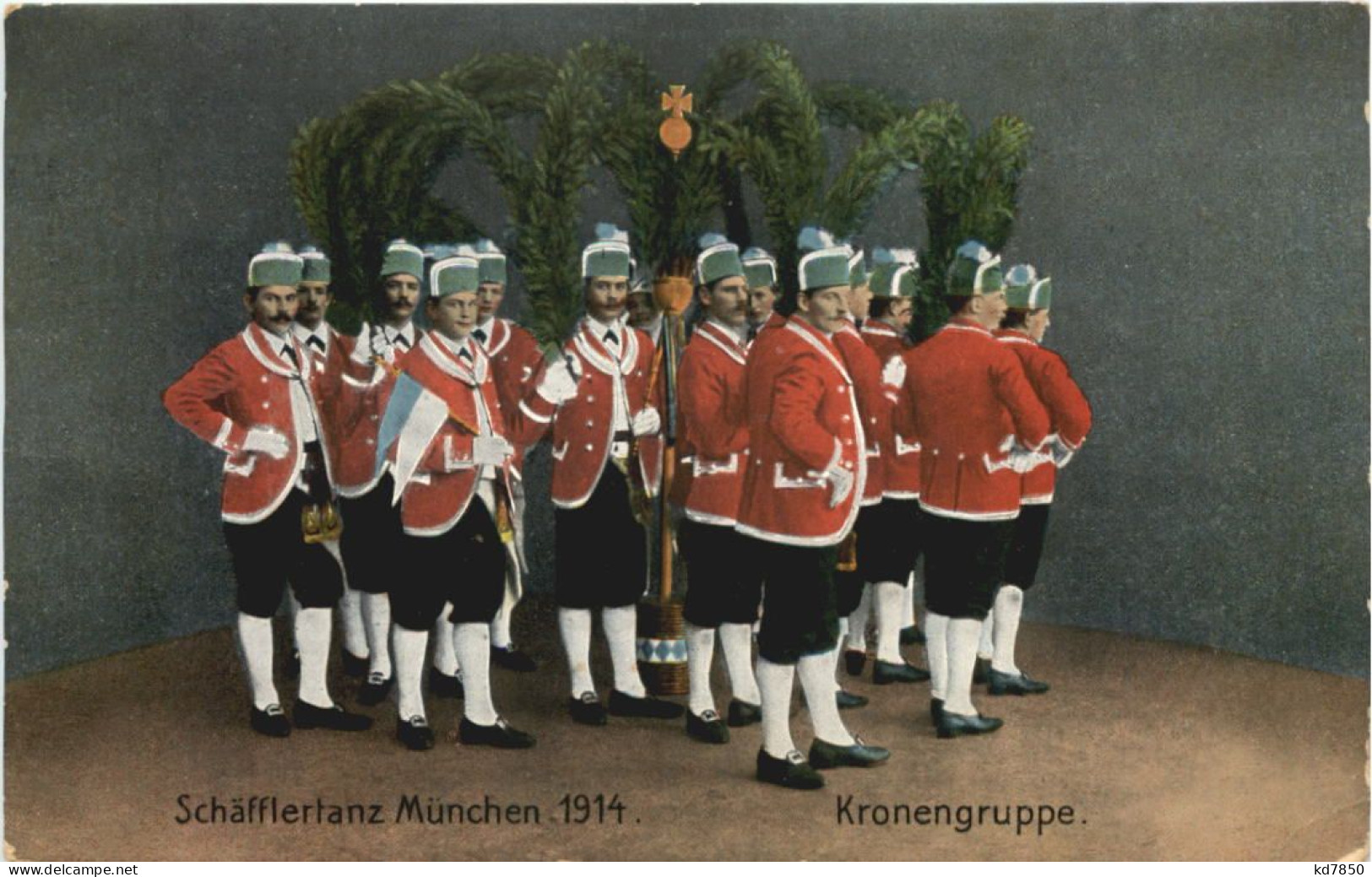 München, Schäfflertanz 1914, Kronengruppe - Muenchen