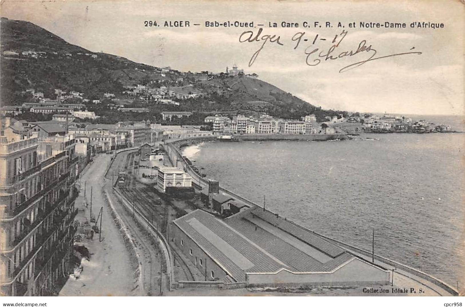 Algérie - N°79529 - ALGER - Bab-el-Oued - La Gare C.F.R.A. Et Notre-Dame D'Afrique - Algiers