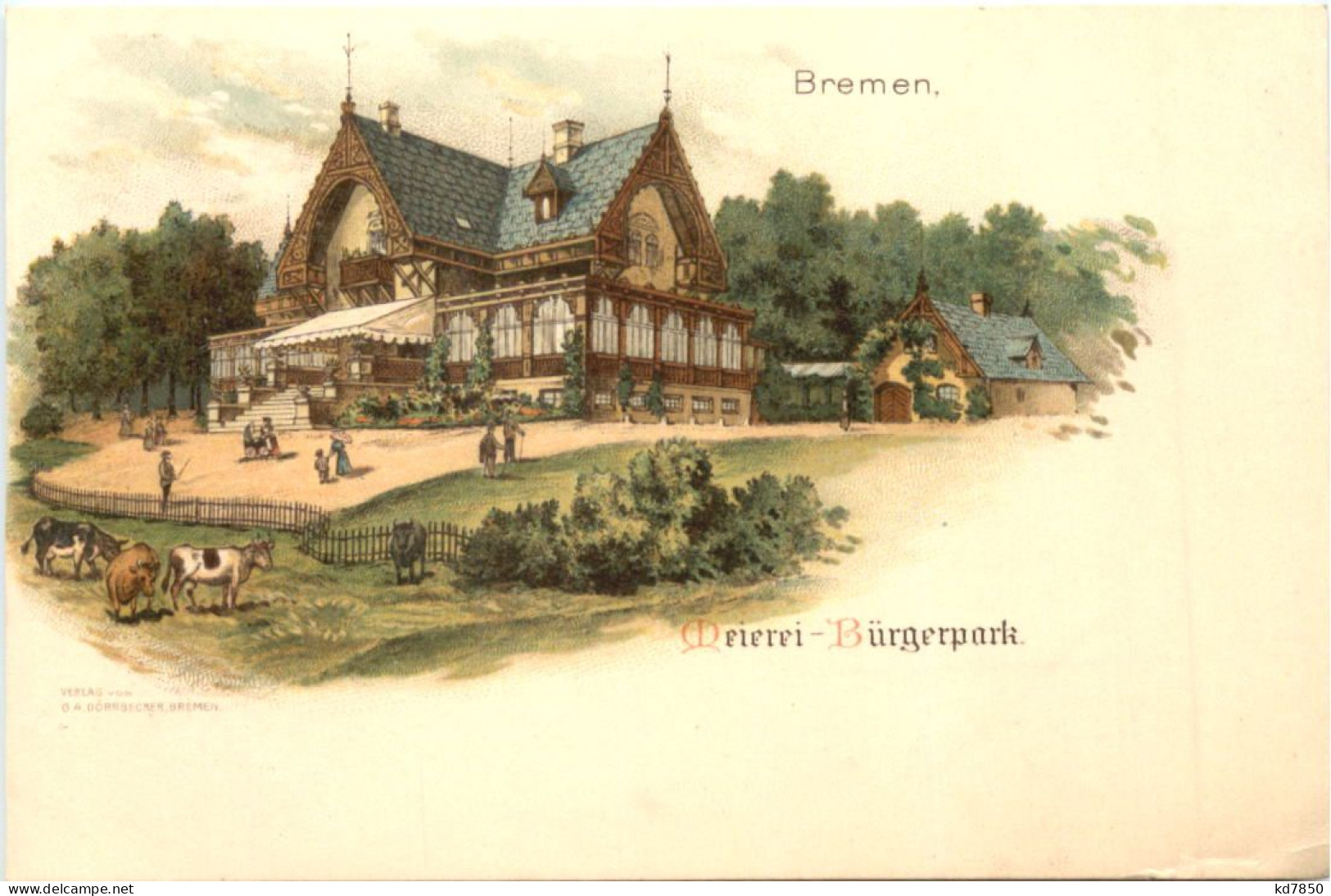 Bremen - Meierei Bürgerpark - Litho - Bremen