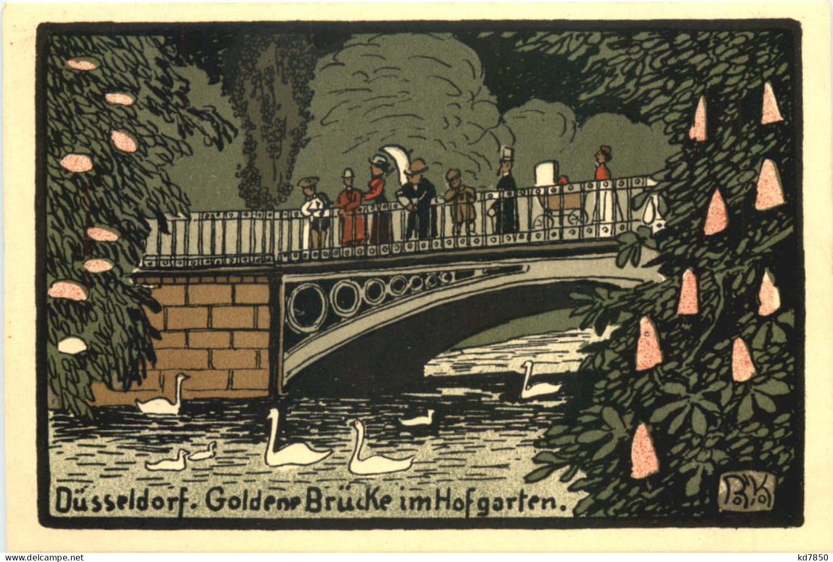 Düsseldorf - Goldene Brücke Im Hofgarten - Duesseldorf