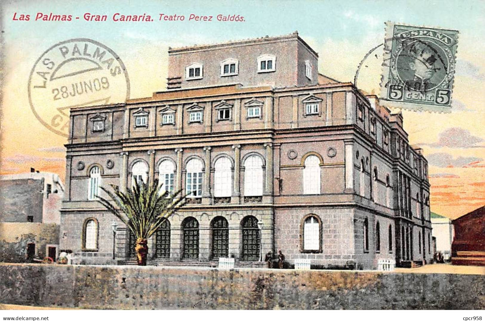 Espagne - N°79399 - LAS PALMA - GRAN CANARIA - Teatro Perez Galdos - Carte Avec Un Bel Affranchissement - Gran Canaria