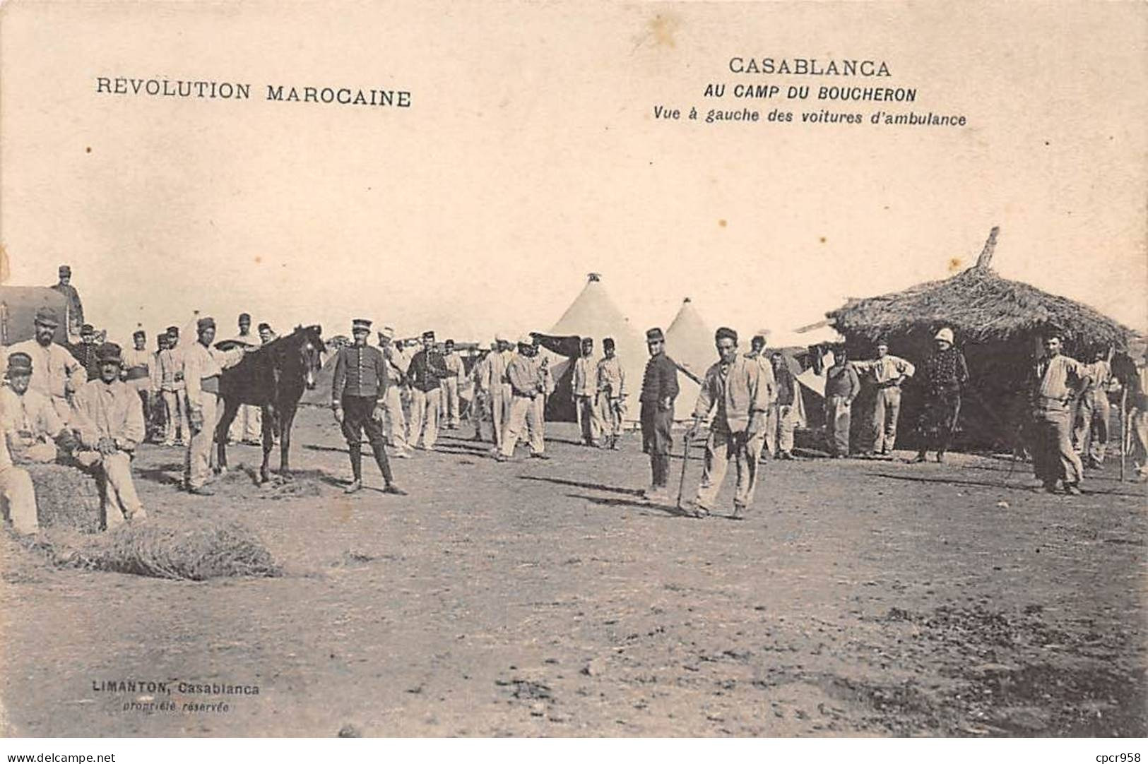Maroc - N°80833 - CASABLANCA - Au Camp Du Boucheron - Vue A Gauche Des Voitures D'ambulance - Légion - Casablanca