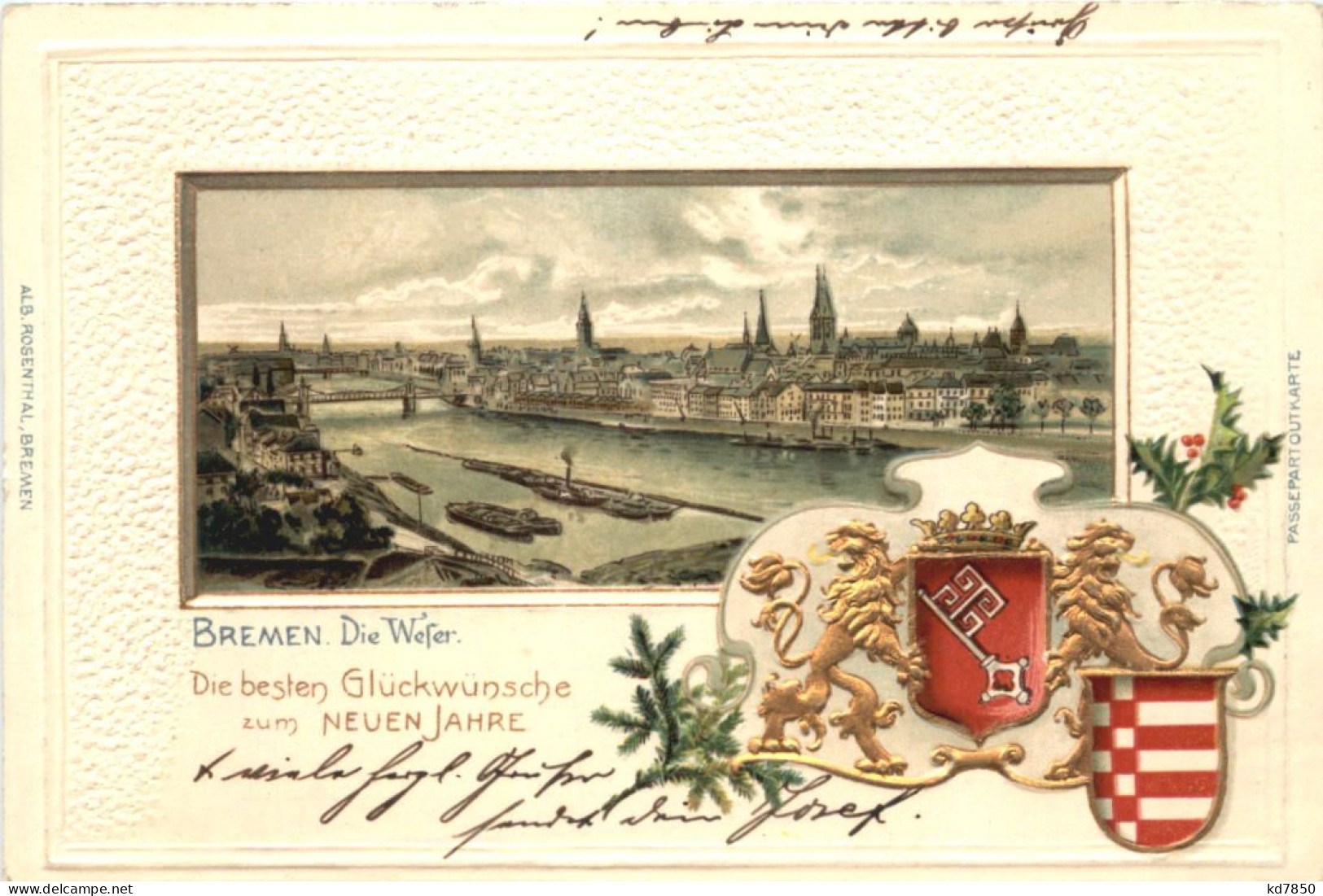 Bremen - Die Weser - Litho - Bremen