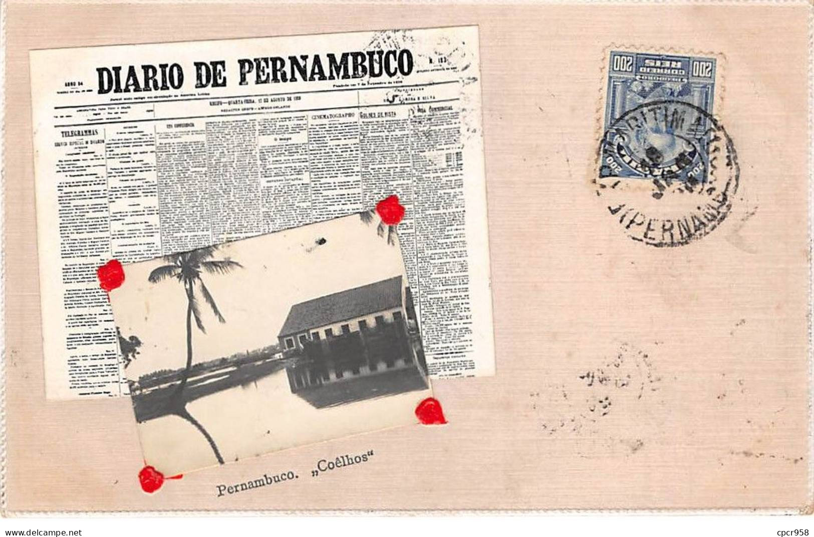 Brésil - N°80802 - PERNAMBUCO - Coêlhos - Page De Journal "Diario De Pernambuco" - Carte Gaufrée - Other