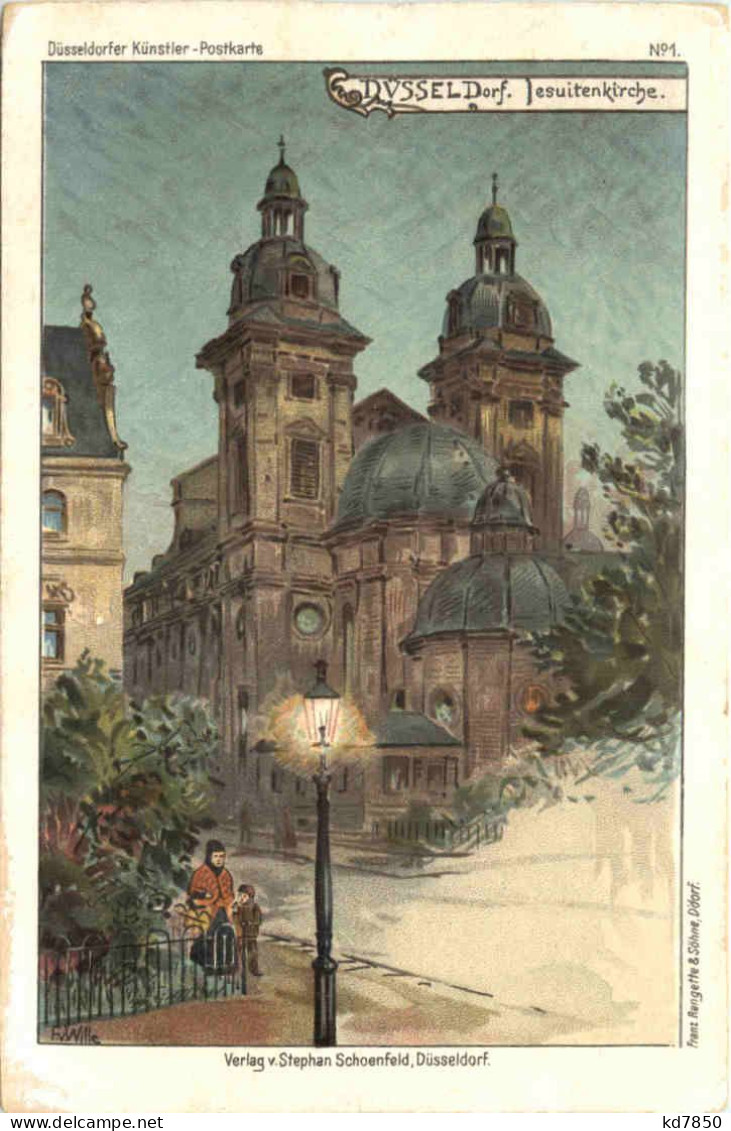 Düsseldorf - Jesuitenkirche - Litho - Duesseldorf