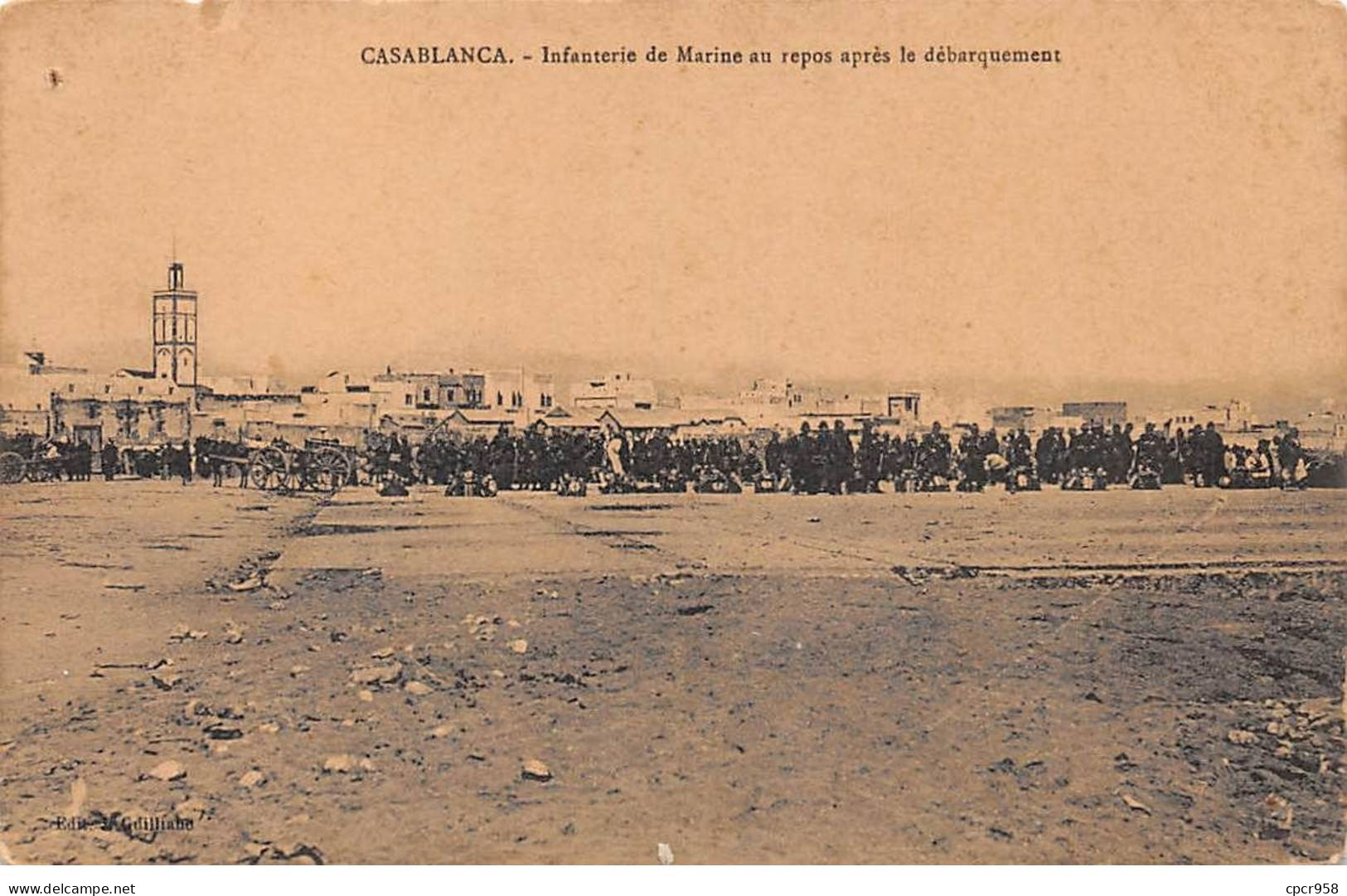Maroc - N°79975 - CASABLANCA - Infanterie De Marine Au Repos Après Le Débarquement - Casablanca