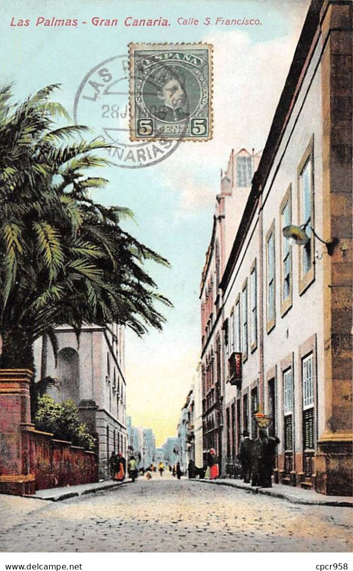 Espagne - N°79390 - LAS PALMAS - GRAN CANARIA - Calle S. Francisco - Carte Avec Un Bel Affranchissement - Gran Canaria