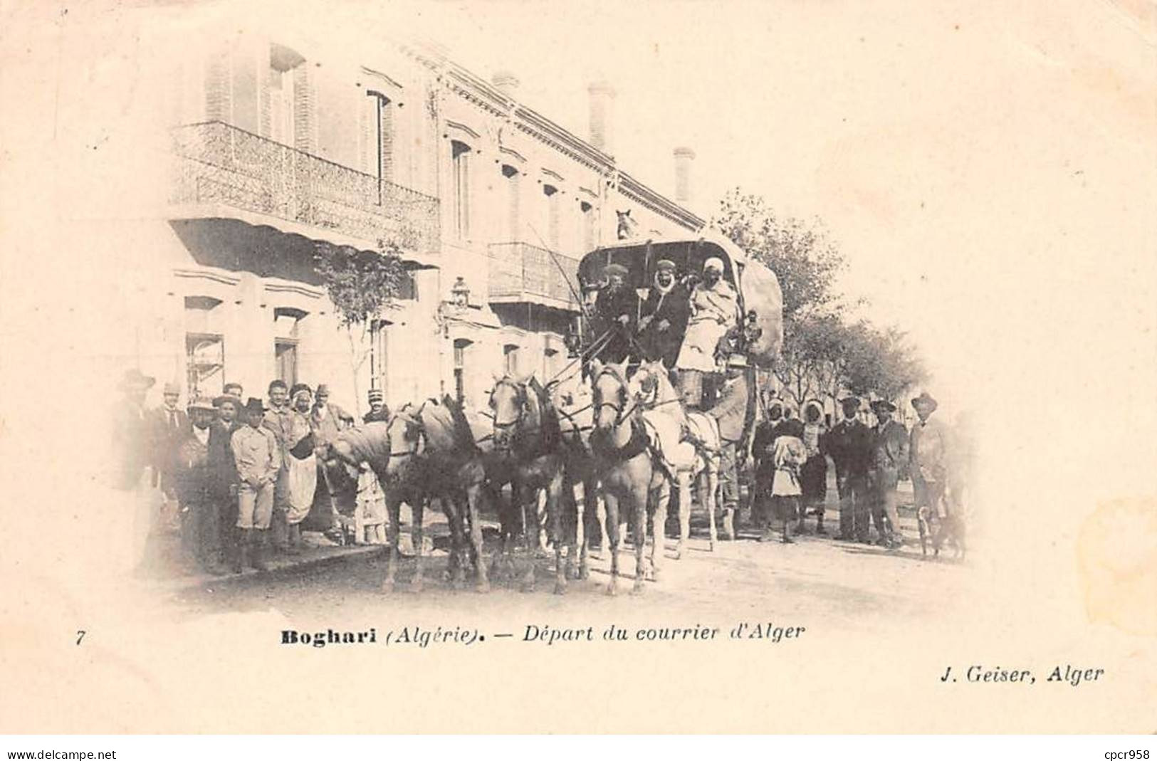 ALGERIE - BOGHARI - SAN27088 - Départ Du Courrier D'Alger - Sonstige & Ohne Zuordnung