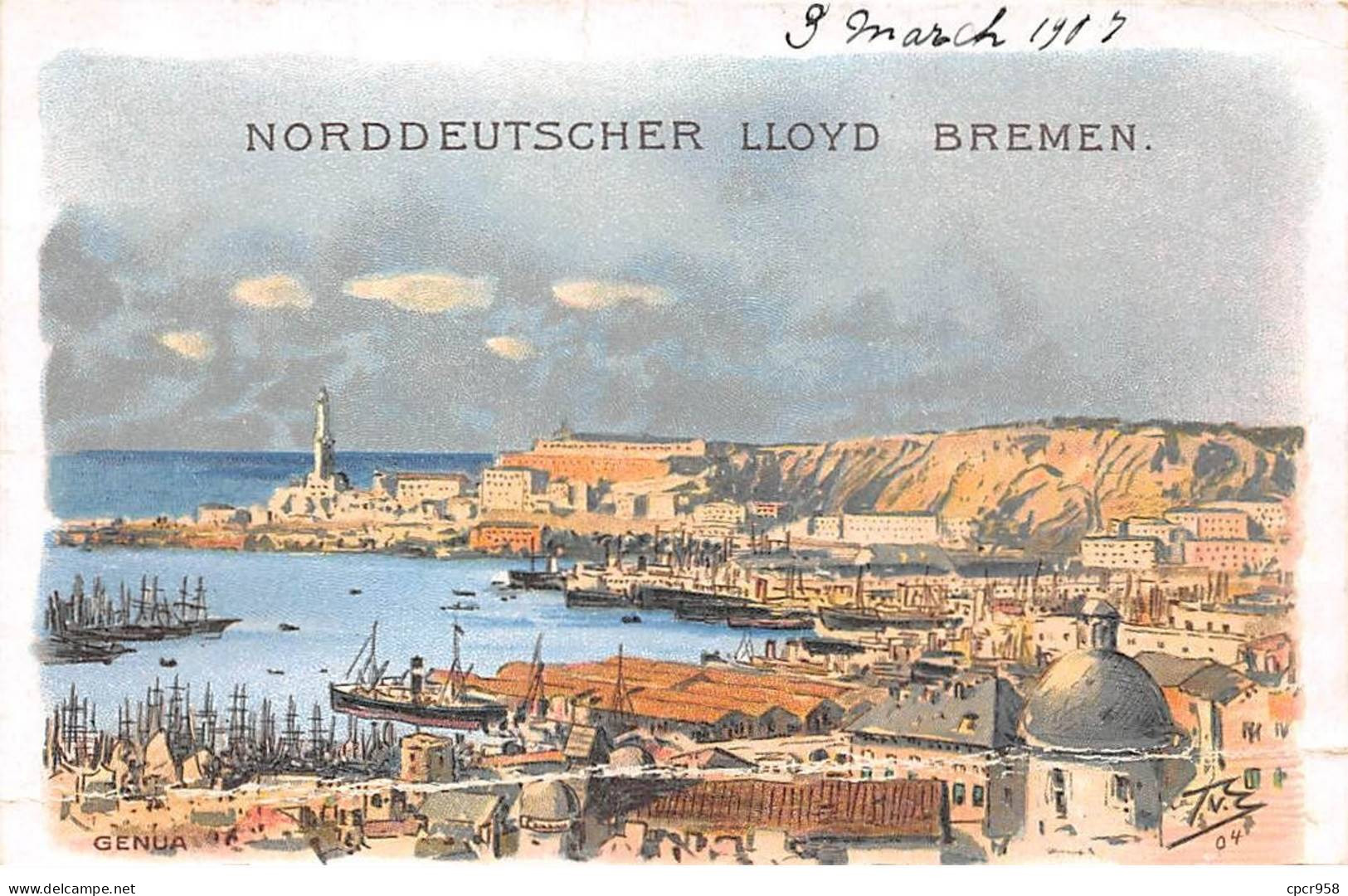 ALLEMAGNE - BREMEN - SAN26479 - Norddeutscher Lloyd Bremen - En L'état - Pli - Bremen