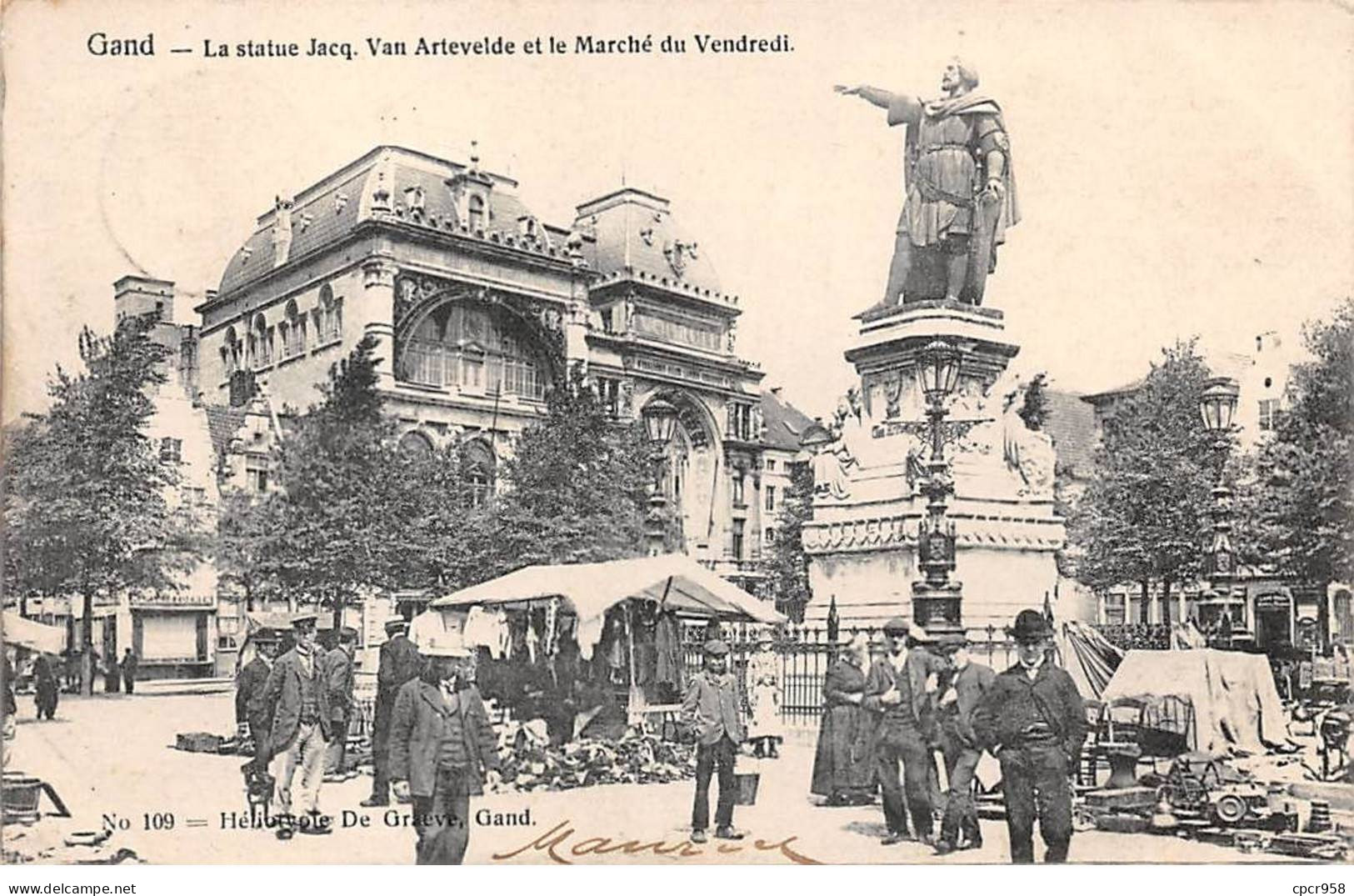 BELGIQUE - GAND - SAN26411 - La Statue Jacq. Van Artevelde Et Le Marché Du Vendredi - Other & Unclassified