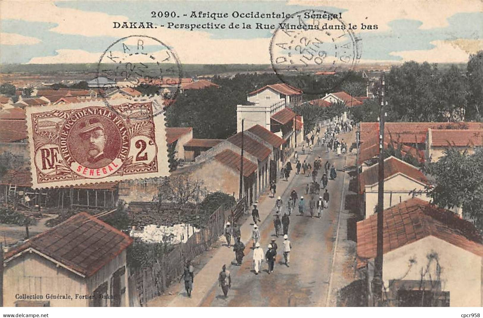 Sénégal - N°79496 - DAKAR - Perspective De La Rue Vincens Dans Le Bas - Sénégal