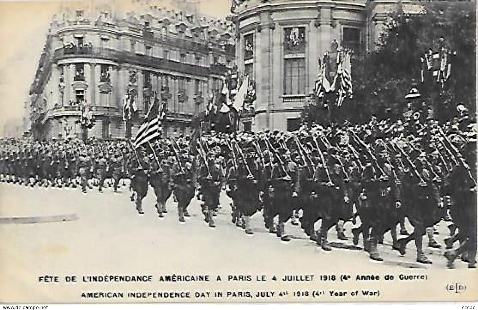 CPA Paris Fête De L'Indépendance Américaine à Paris Le 4 Juillet 1918 - Arrondissement: 08