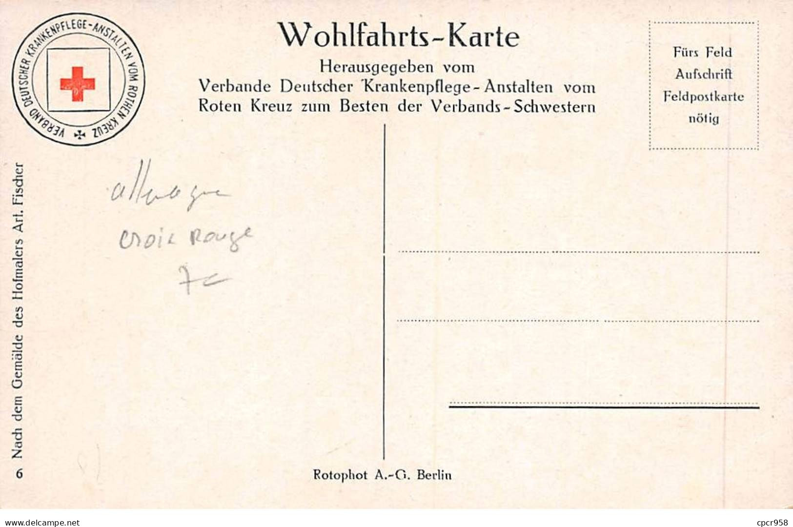 ALLEMAGNE - SAN36057 - Unser Hindenburg - Croix Rouge - Otros & Sin Clasificación